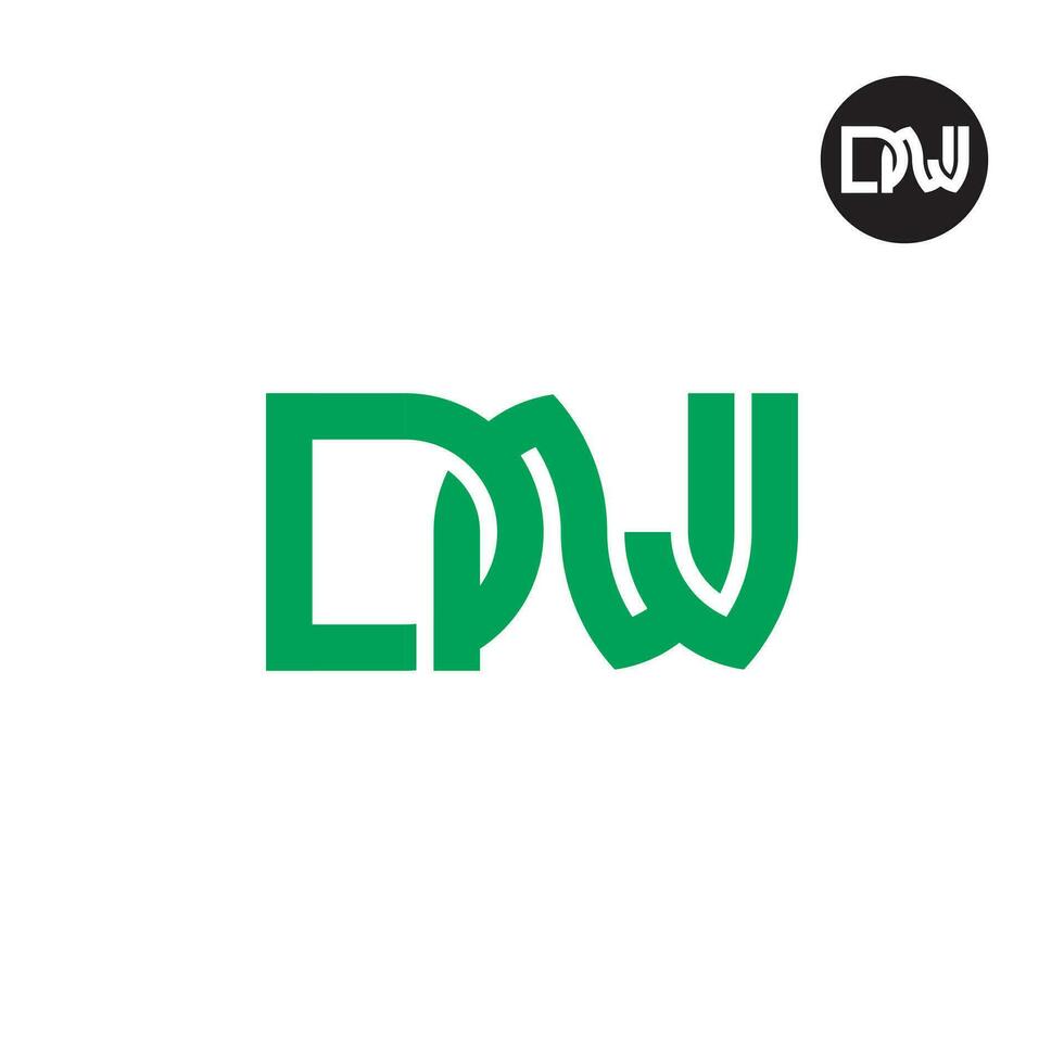 Letter DNJ Monogram Logo Design vector