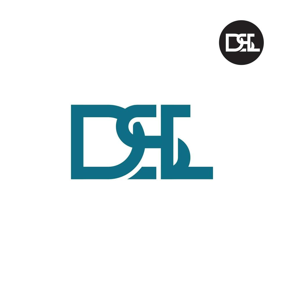 letra dsl monograma logo diseño vector