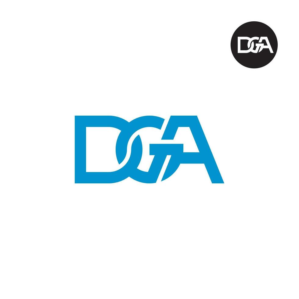 letra dga monograma logo diseño vector