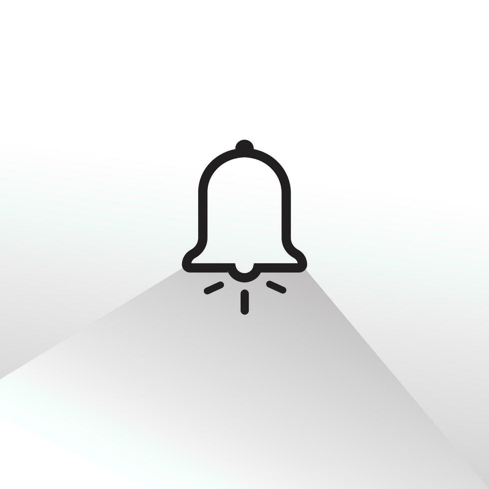 Bell alarm icon for computer websites and mobile apps. Line with editable stroke vector