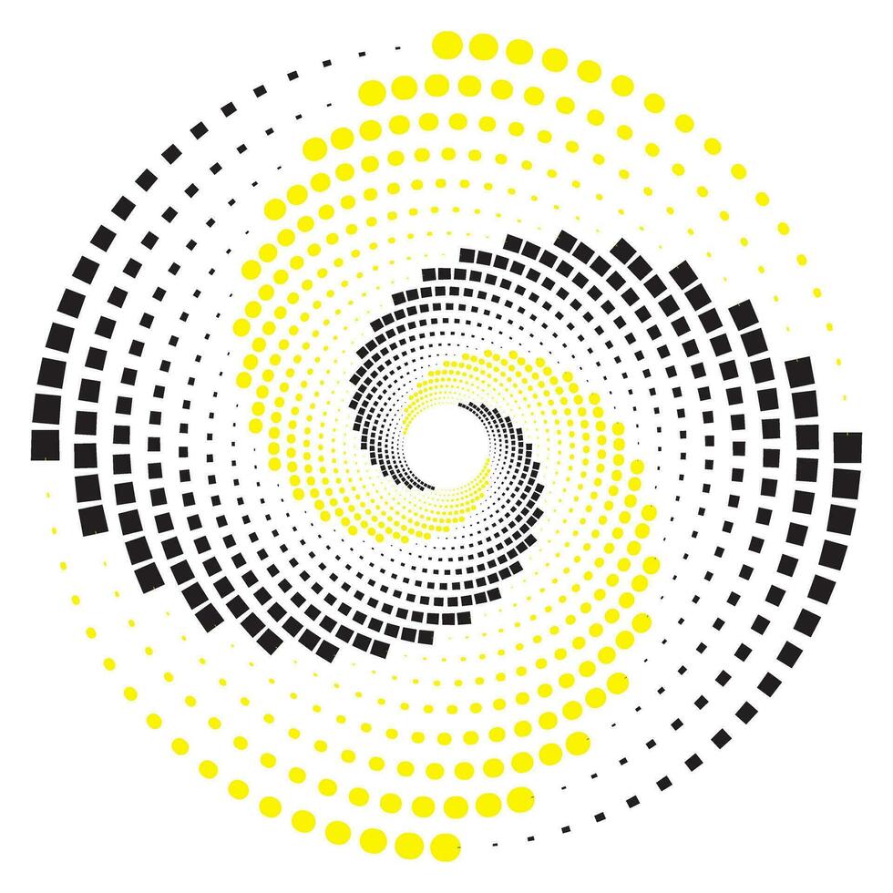 simple abstract yellow,black color dot and square pattern vector