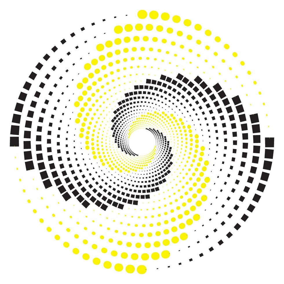 simple abstract yellow,black color dot and square pattern vector