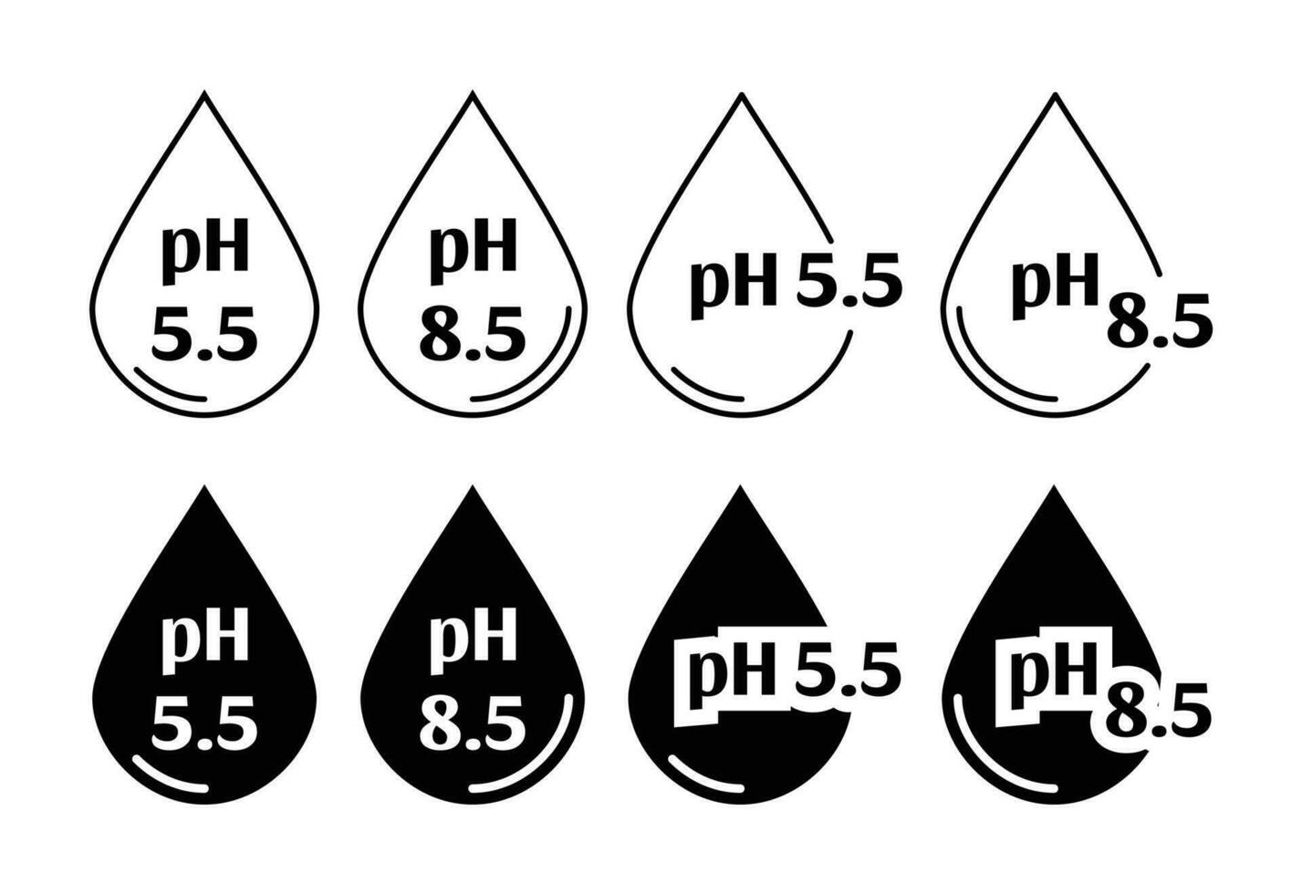 ph icono colocar, neutral equilibrar piel signo. vector aislado en blanco antecedentes