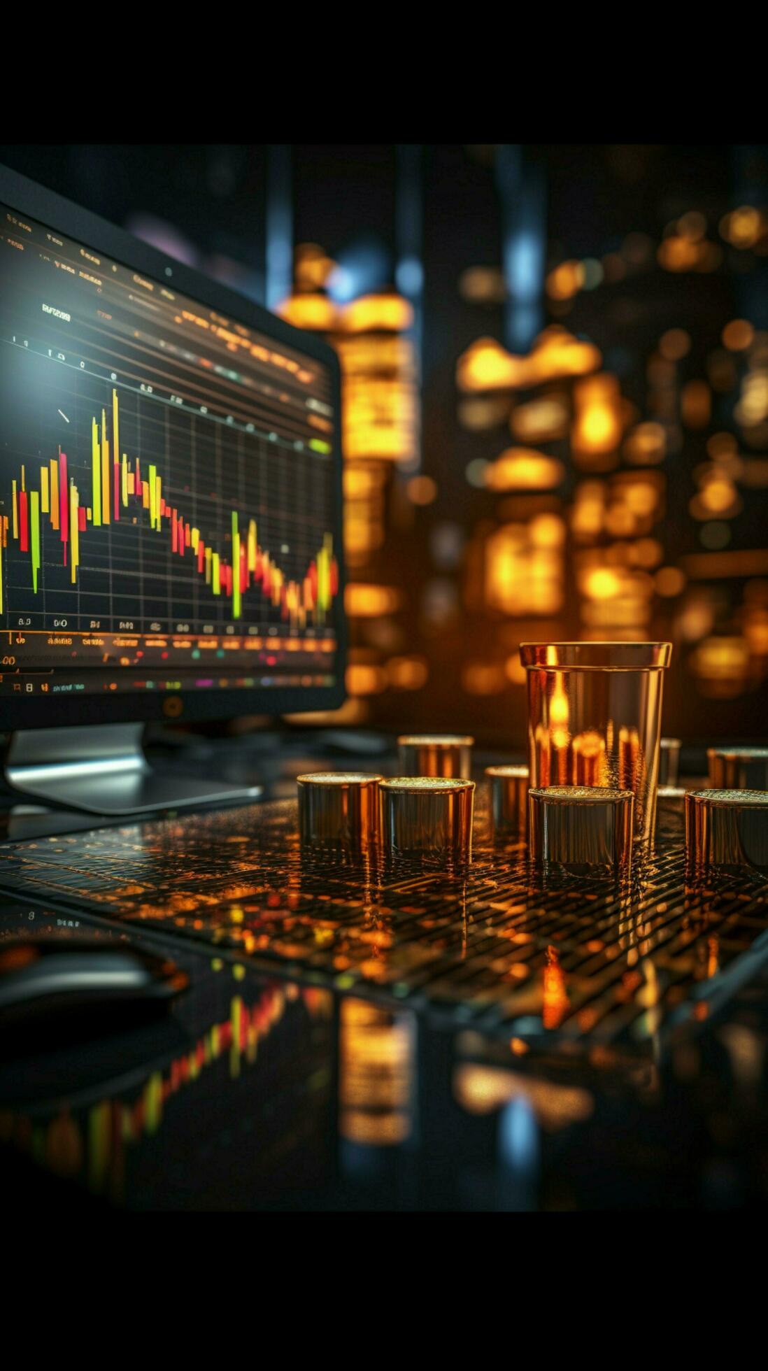 Market performance graph Business and financial concept with trading