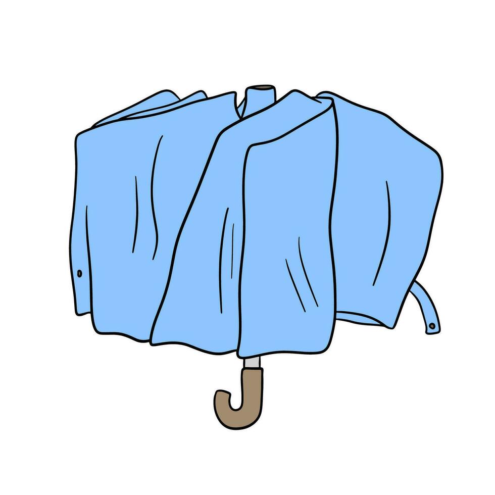 Closed funny cute umbrella vector illustration