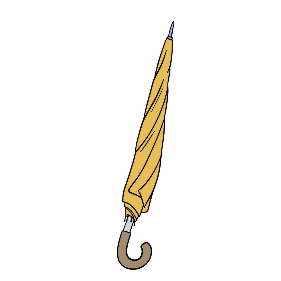 Closed funny cute umbrella vector illustration