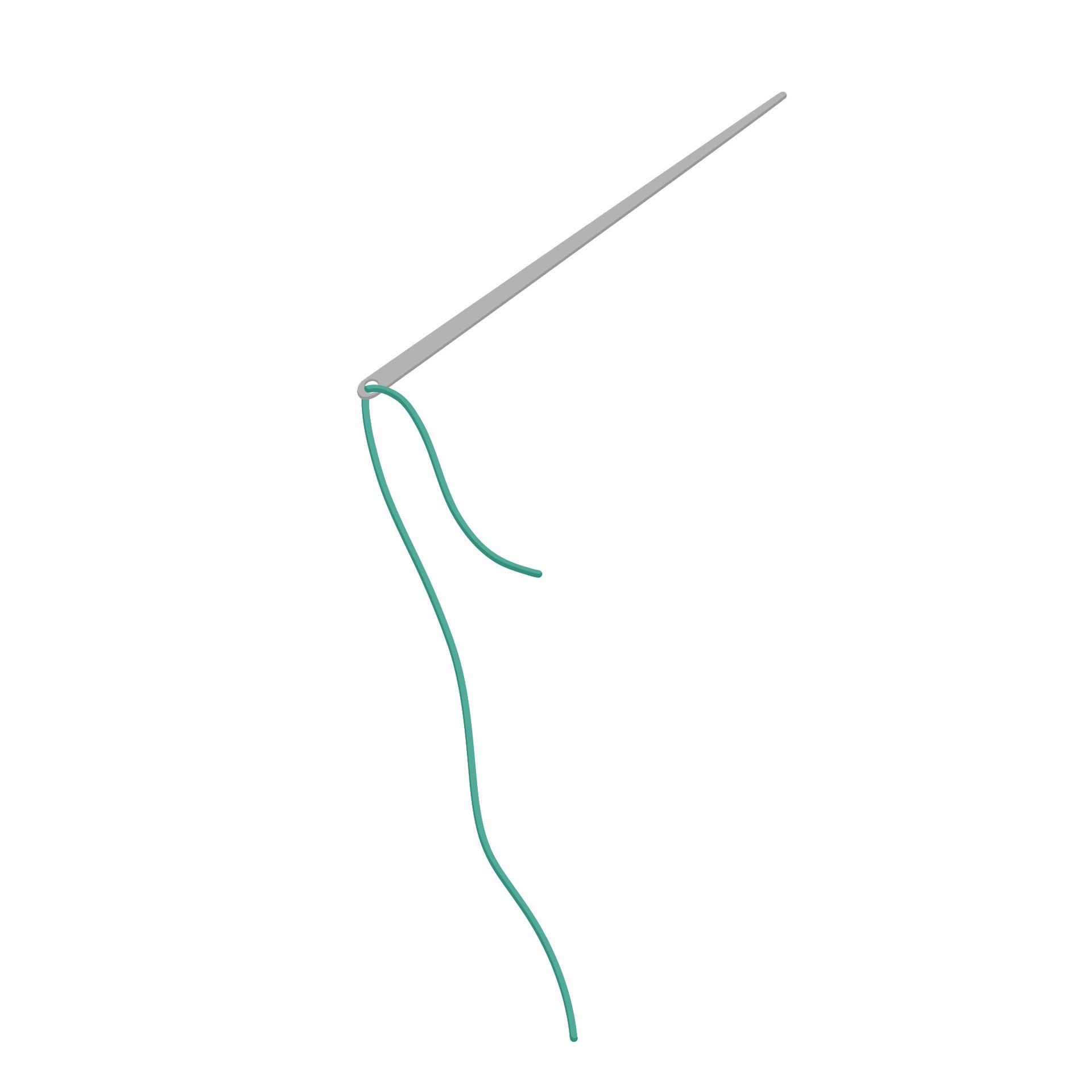 Needle and thread. Vector flat cartoon illustration isolated on white