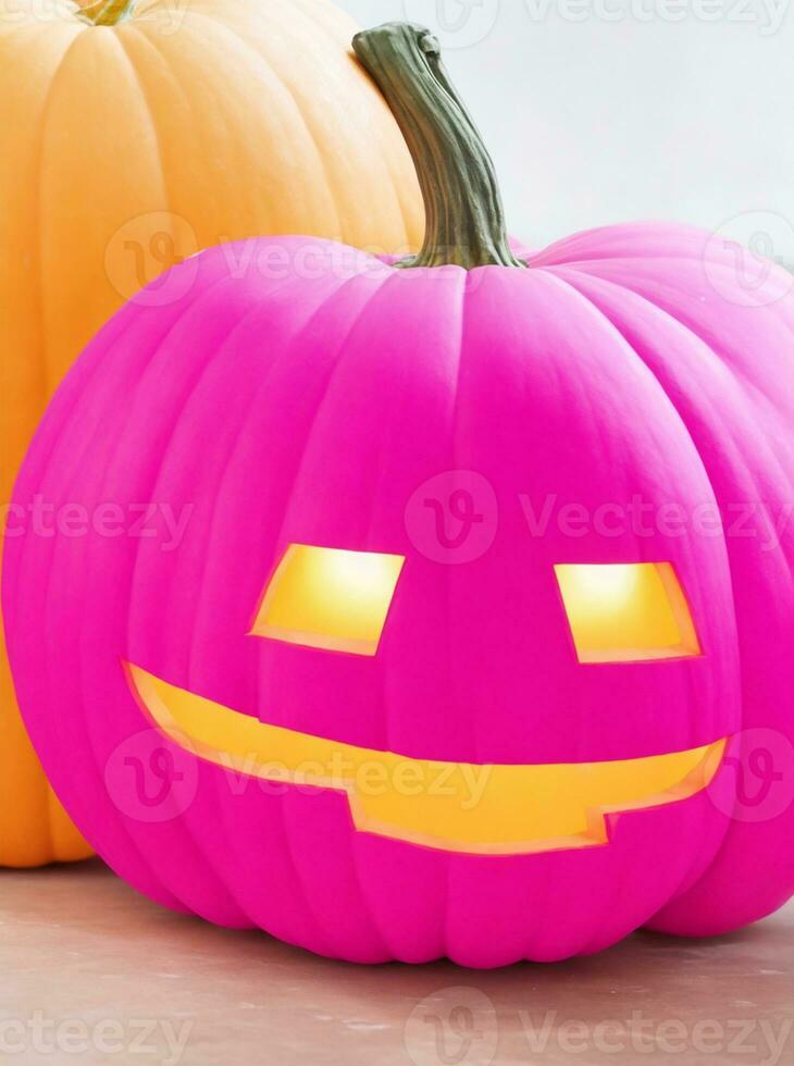 Pink halloween Pumpkin photo