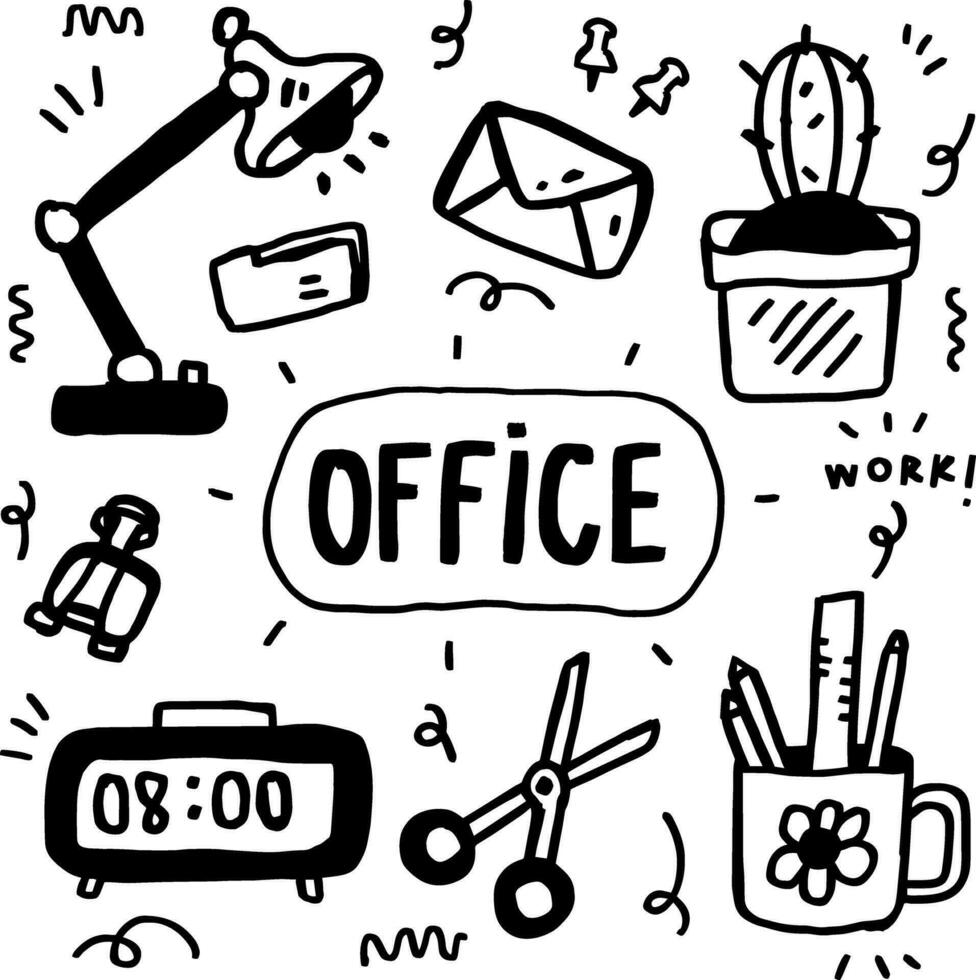 hand drawn business line for templates vector