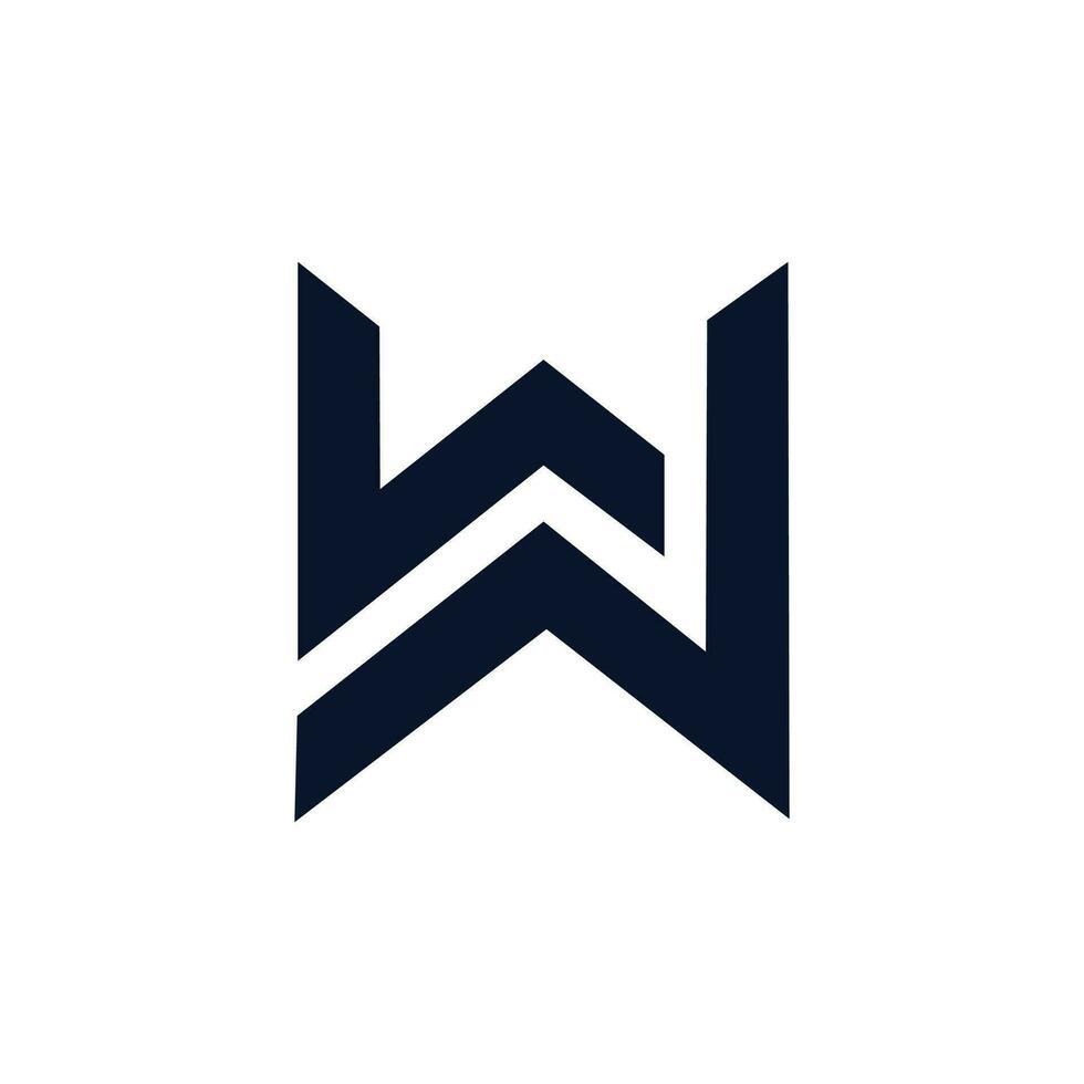Letter W logo template. Unique modern creative elegant logotype. Vector icon.