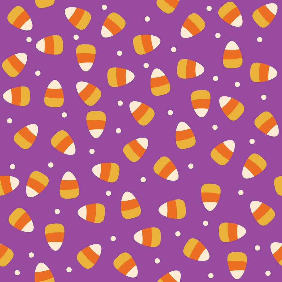 Candy corn Halloween seamless pattern.  Is ideal for baby or toddler girl fabric, gift wrapping, party decoration vector