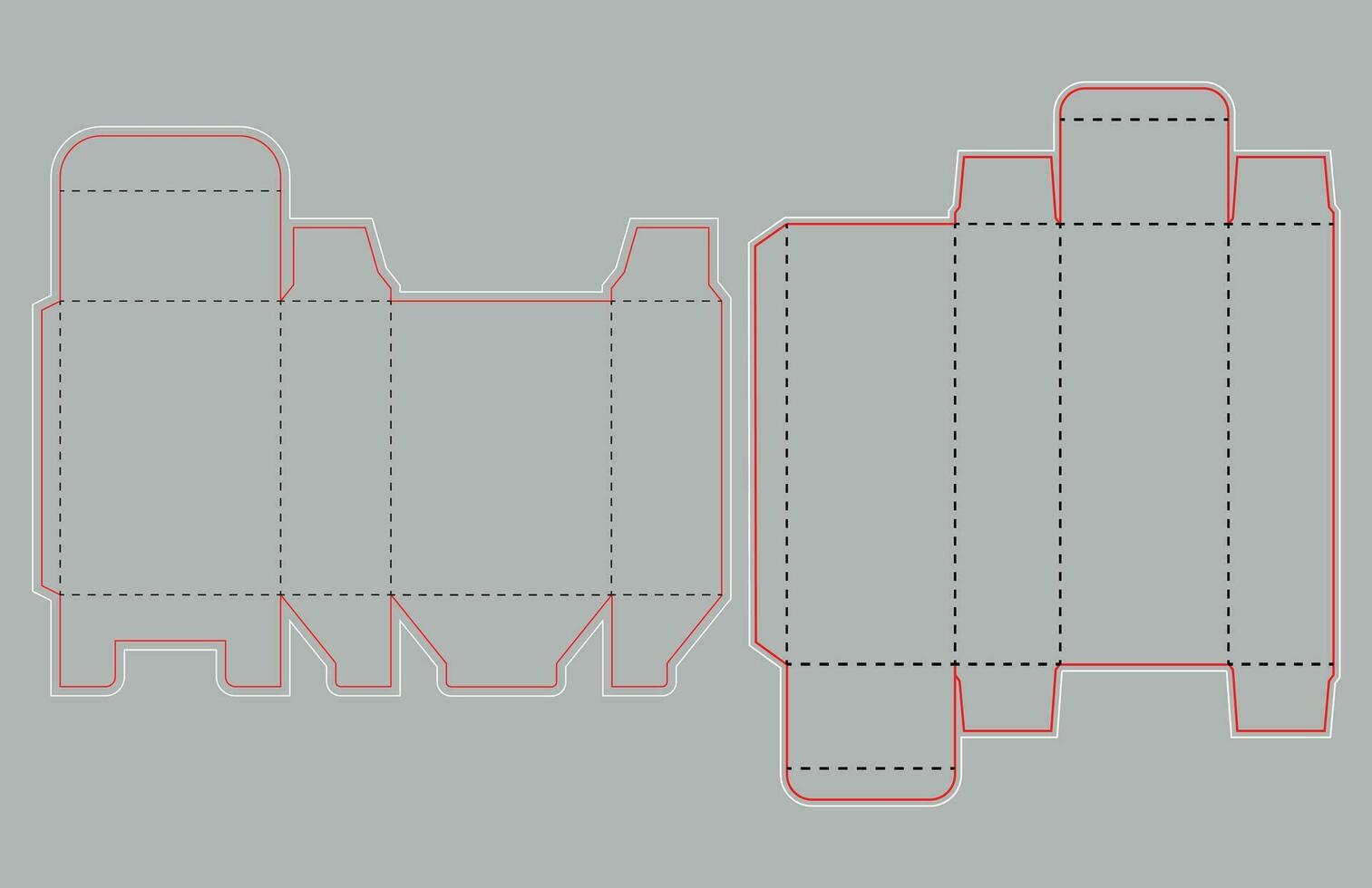 Box Care Package Vector Dieline Template .ck 2