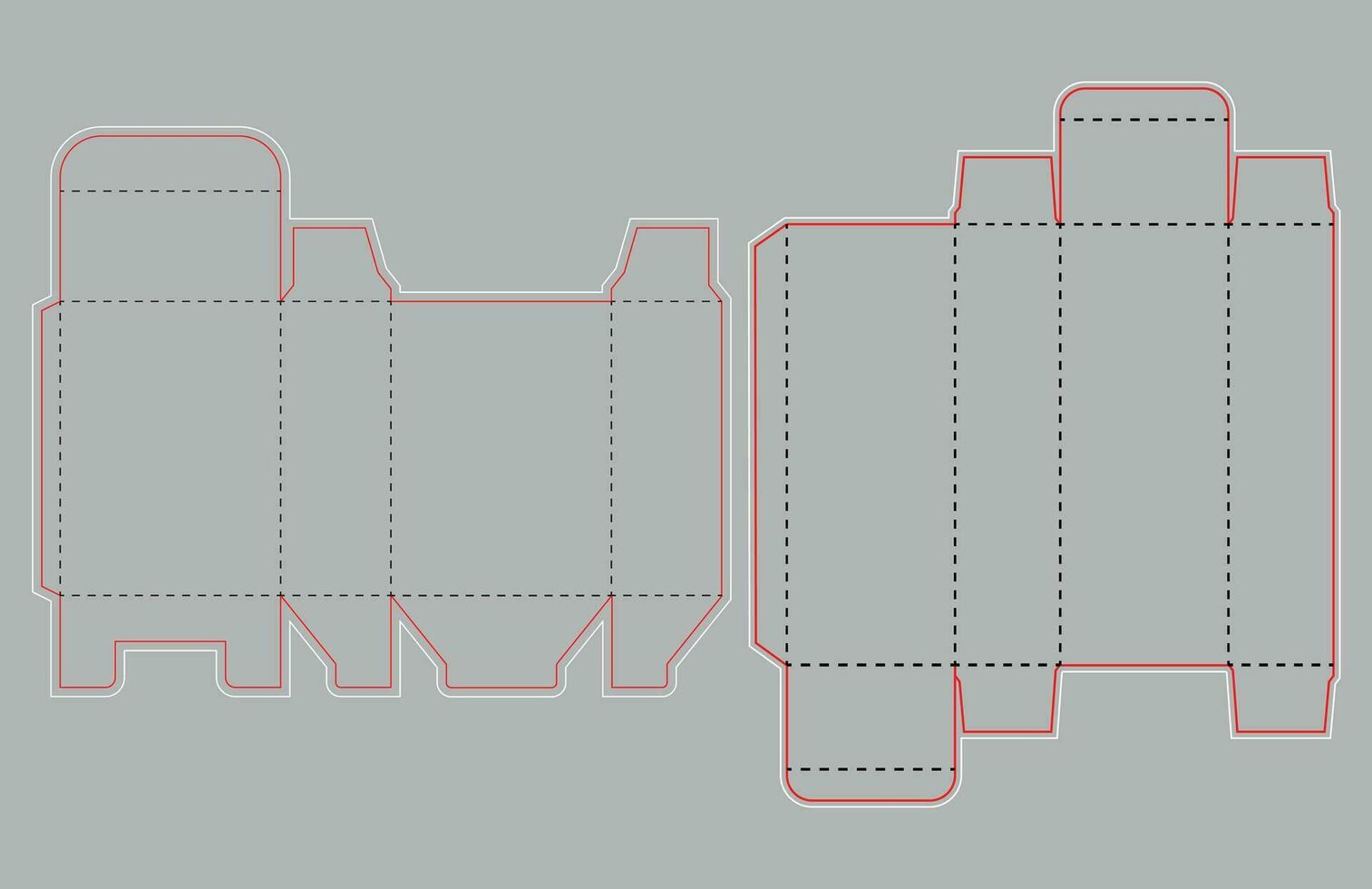 caja cuidado paquete vector dieline modelo .ck 2