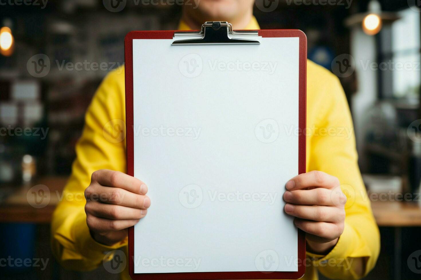 manos en preparación detallado cerca arriba de mano participación portapapeles burlarse de arriba ejemplifica preparación ai generado foto