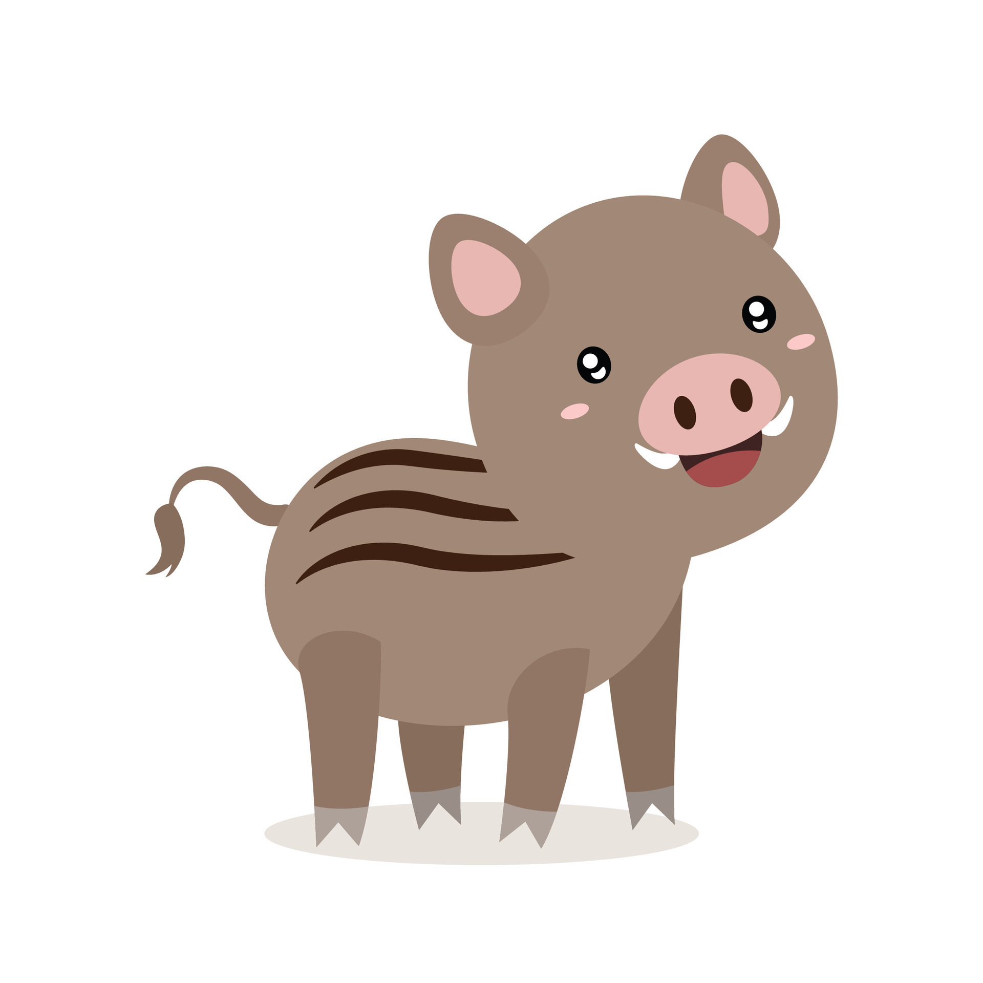 Fun Chibi Wild Boar Pig Swine Clipart Instant Digital Download by Sniggle  Sloth