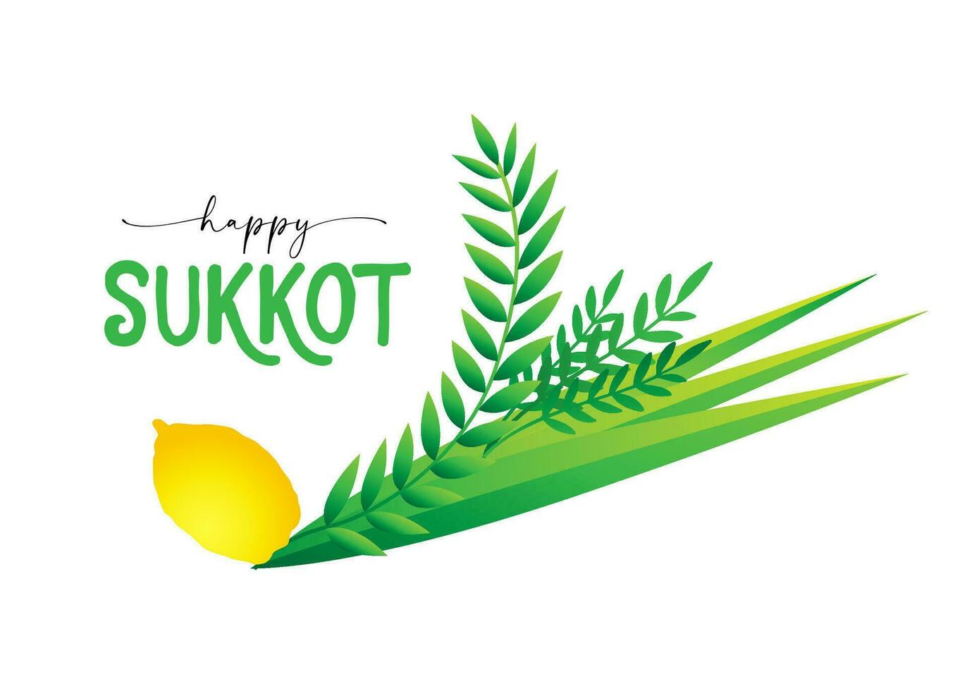 Happy Sukkot greeting card concept vector