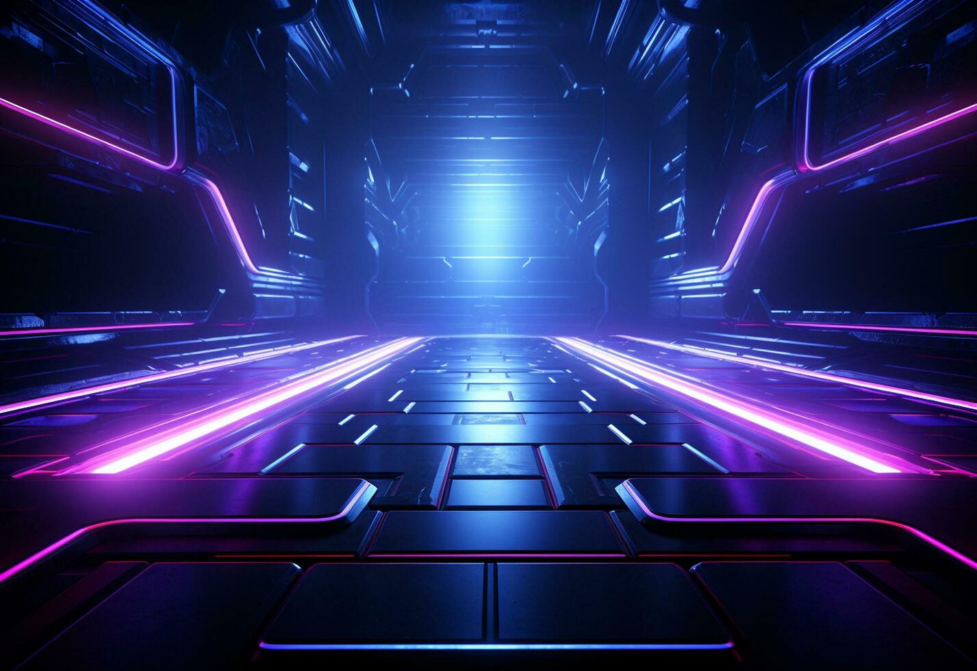 Ai Generative Neon illuminated futuristic backdrop realistic image, ultra hd, high design very detailed photo