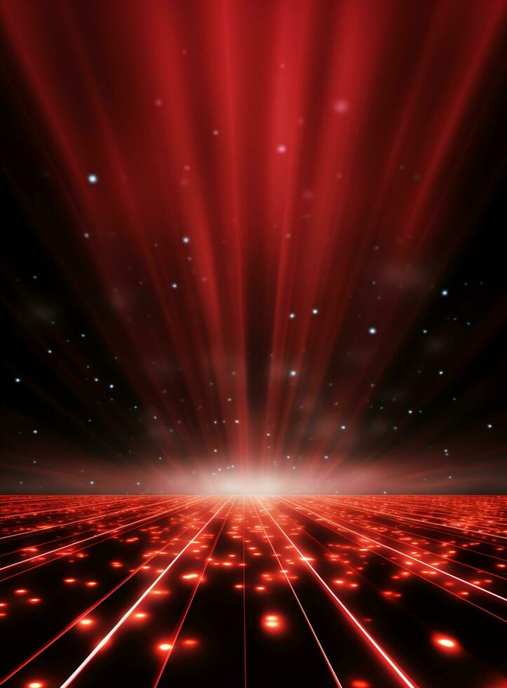 Ai generative Backdrop With Illumination Of Red Spotlights For Flyers realistic image ultra hd high design photo