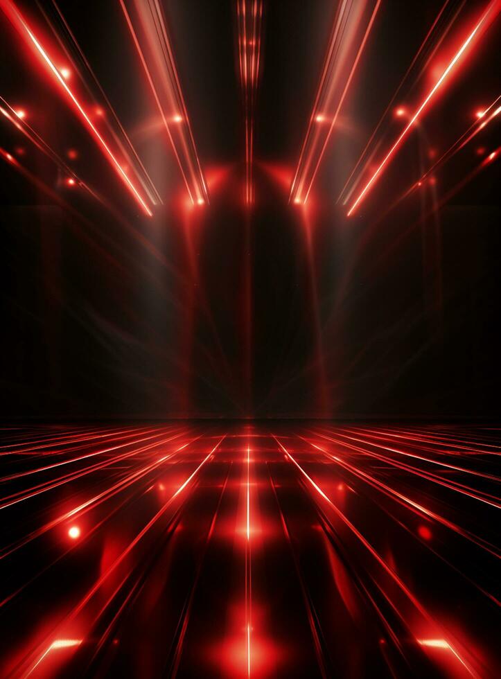 Ai generative Backdrop With Illumination Of Red Spotlights For Flyers realistic image ultra hd high design photo