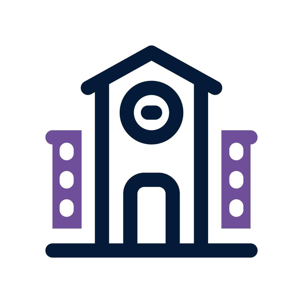 college dual tone icon. vector icon for your website, mobile, presentation, and logo design.