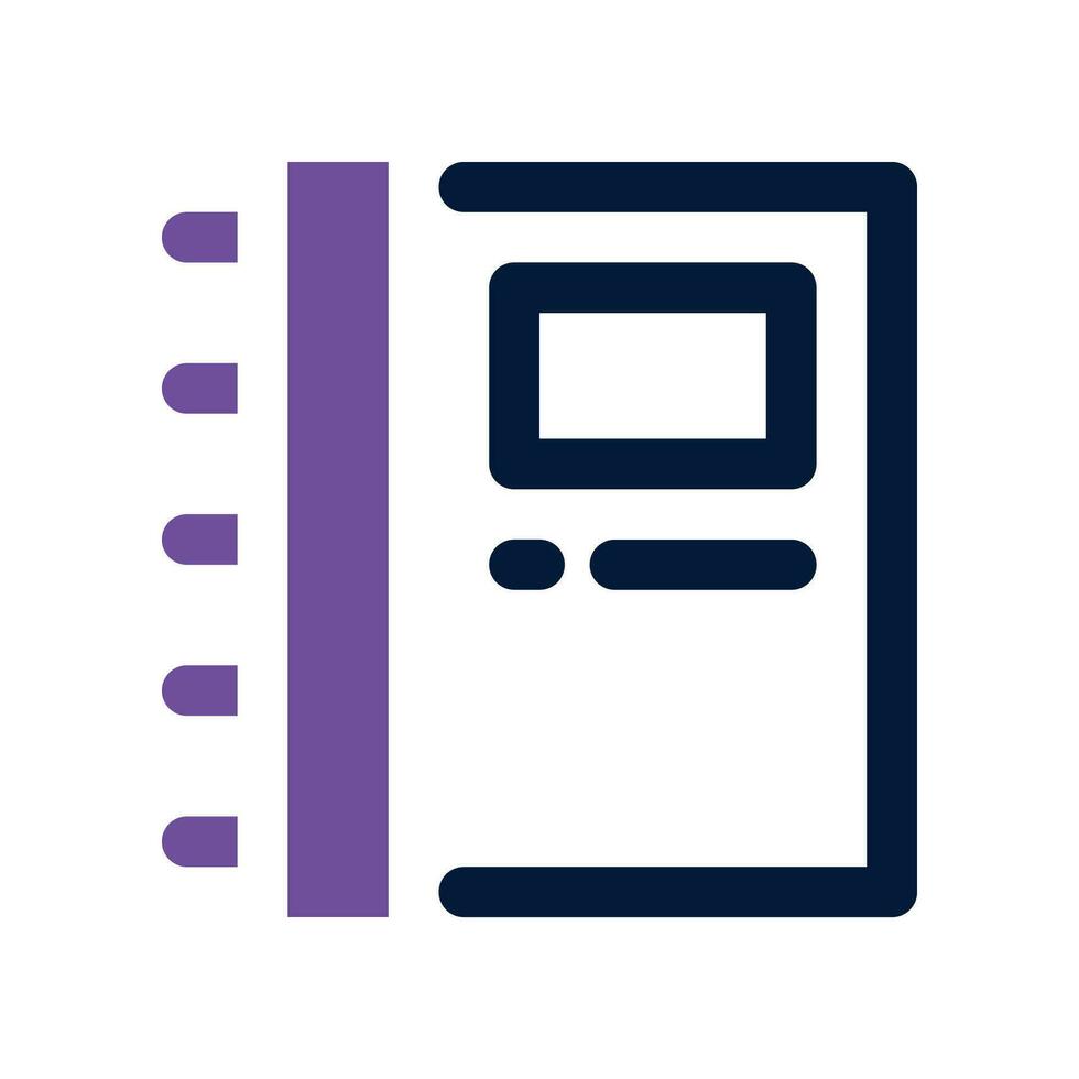 notebook dual tone icon. vector icon for your website, mobile, presentation, and logo design.