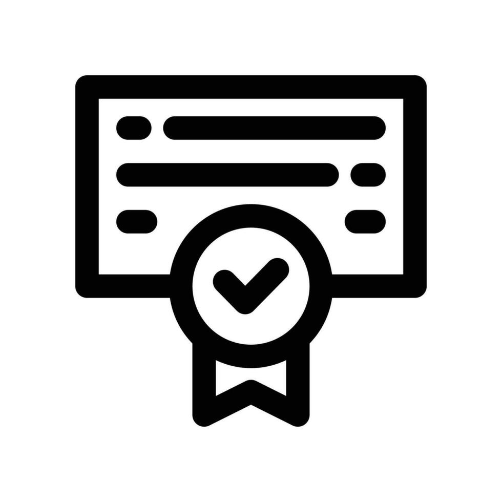 certificado línea icono. vector icono para tu sitio web, móvil, presentación, y logo diseño.