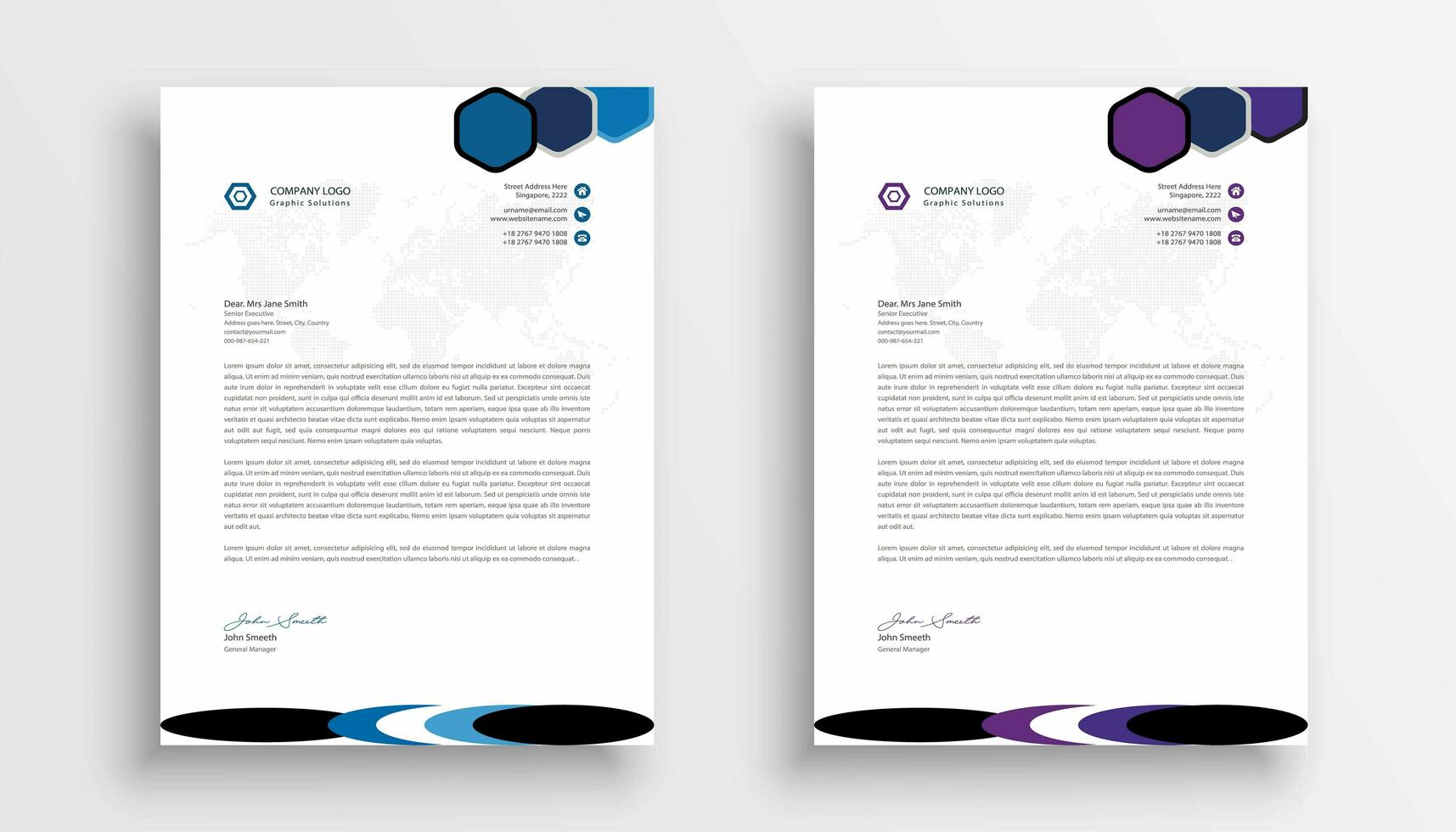 Letterhead template design business letterhead template design photo