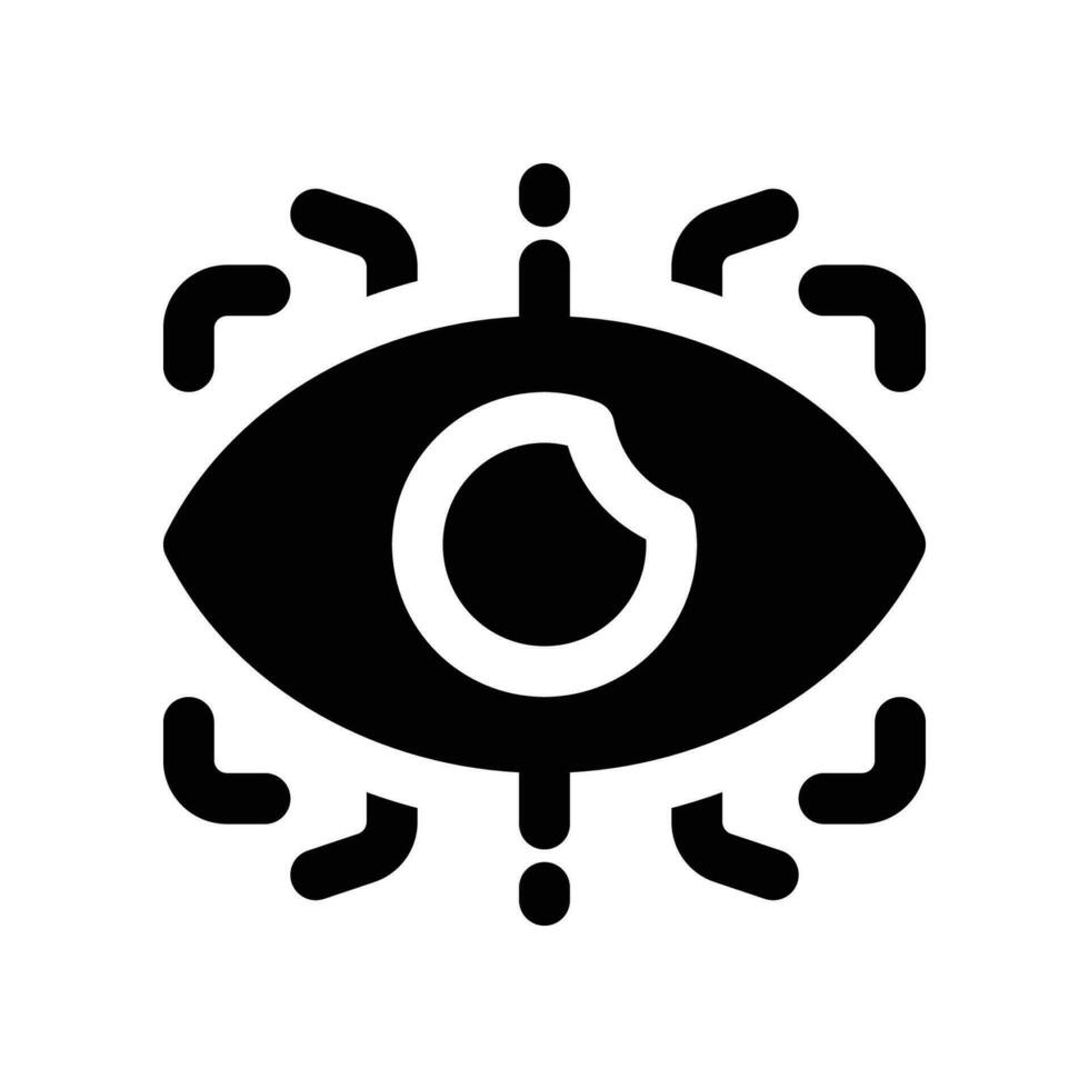 eye scan solid icon. vector icon for your website, mobile, presentation, and logo design.