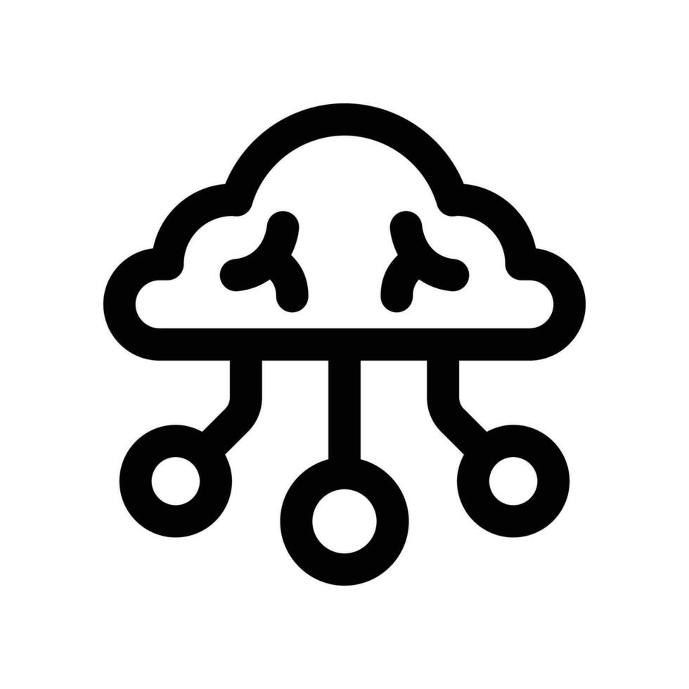 cloud computing line icon. vector icon for your website, mobile, presentation, and logo design.