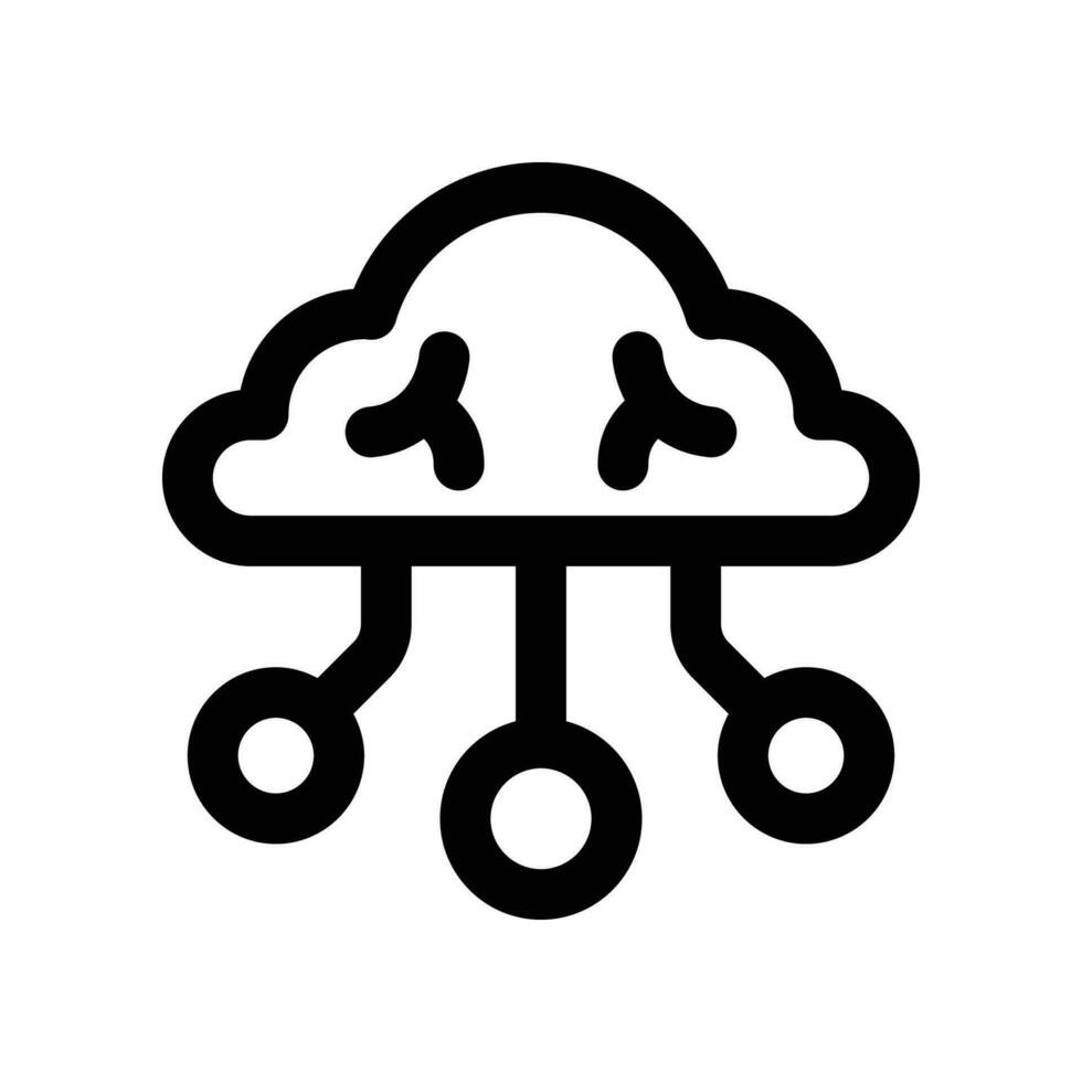 cloud computing line icon. vector icon for your website, mobile, presentation, and logo design.