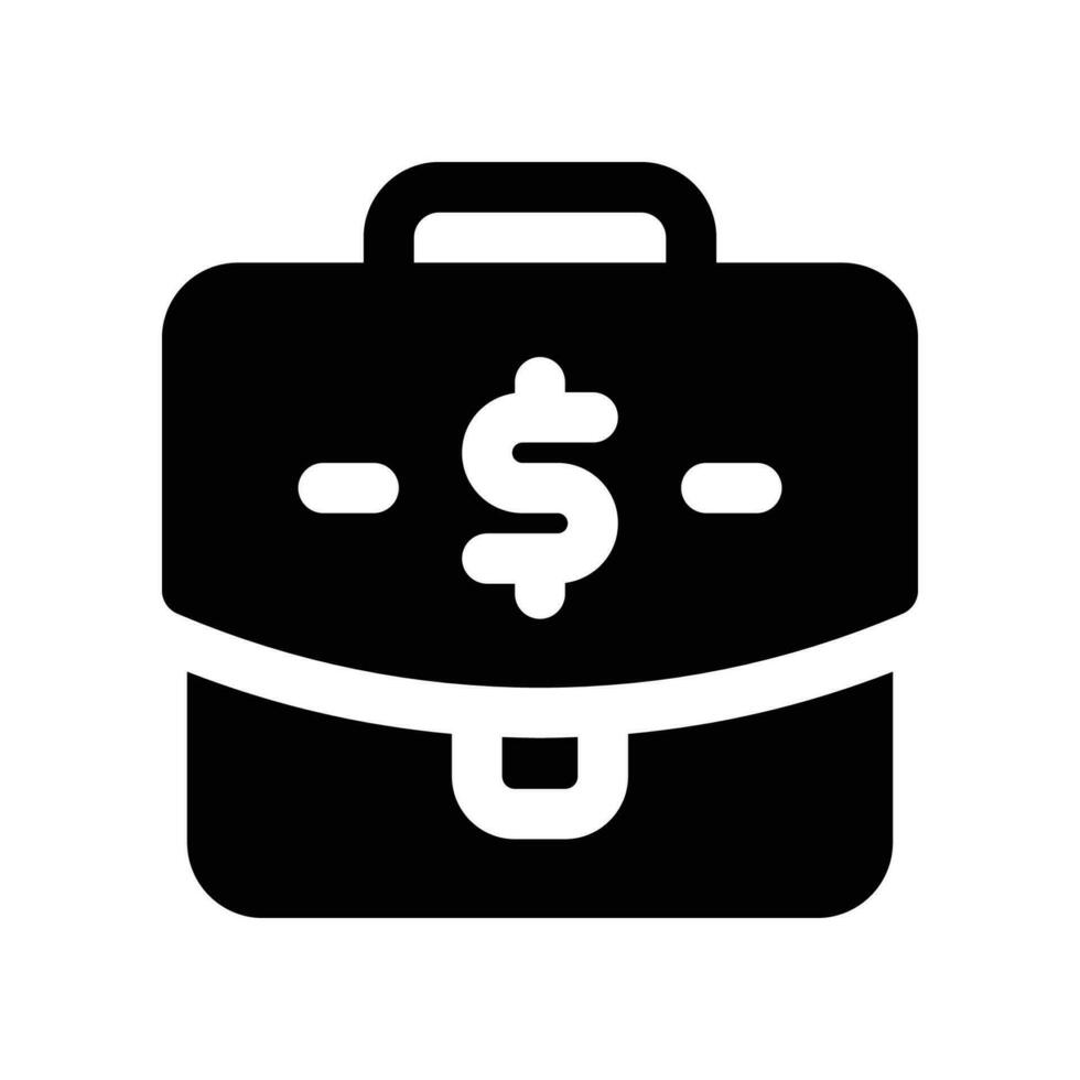 briefcase solid icon. vector icon for your website, mobile, presentation, and logo design.