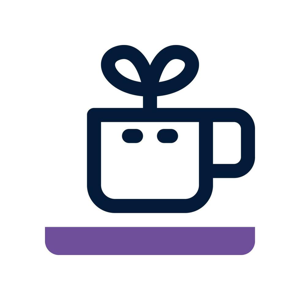 coffee mug dual tone icon. vector icon for your website, mobile, presentation, and logo design.