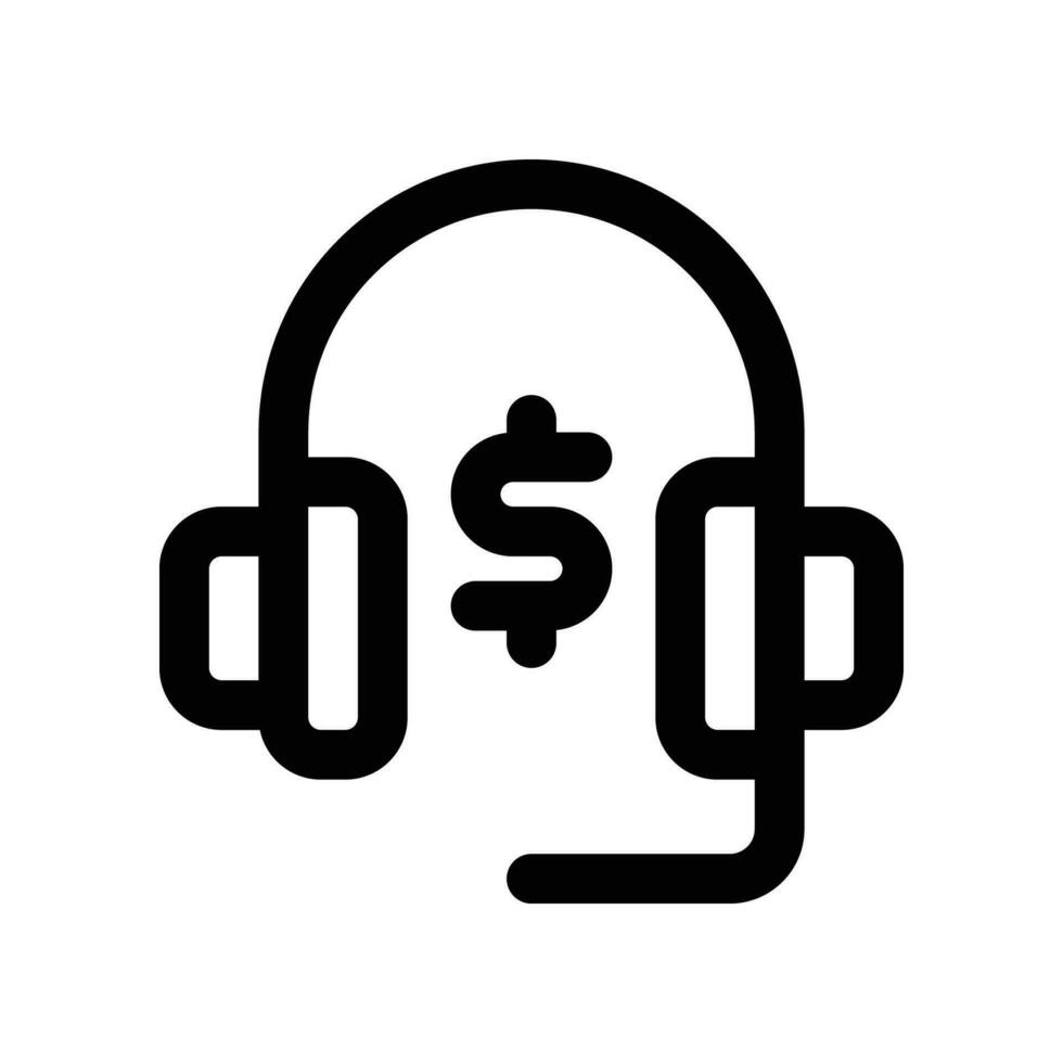 customer service line icon. vector icon for your website, mobile