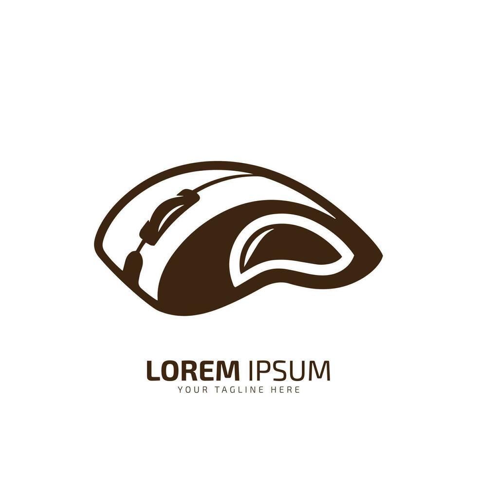 A logo of computer mouse vector silhouette icon design template isolated