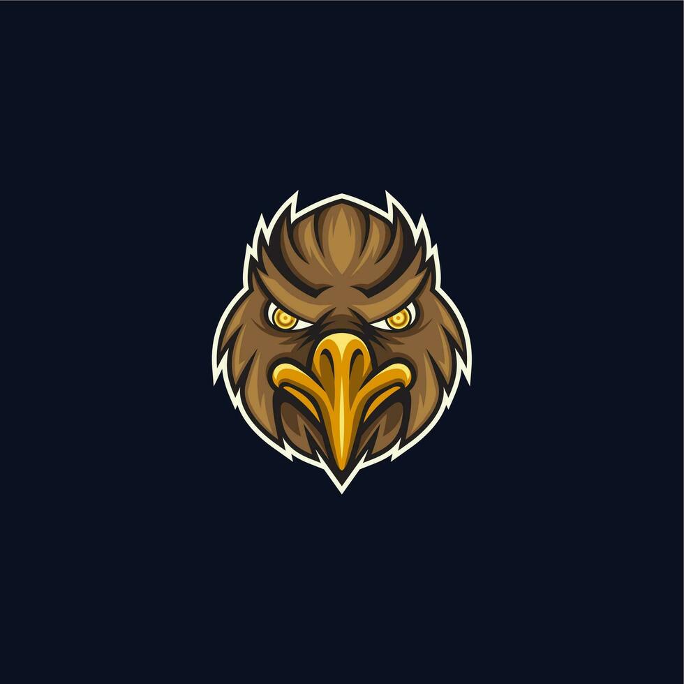Eagle head logo with gaze vector
