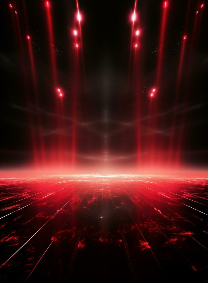 Ai generative Backdrop With Illumination Of Red Spotlights For Flyers realistic image ultra hd high design photo