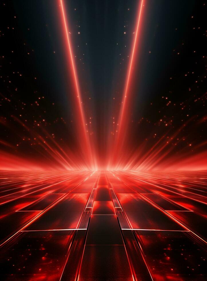 Ai generative Backdrop With Illumination Of Red Spotlights For Flyers realistic image ultra hd high design photo