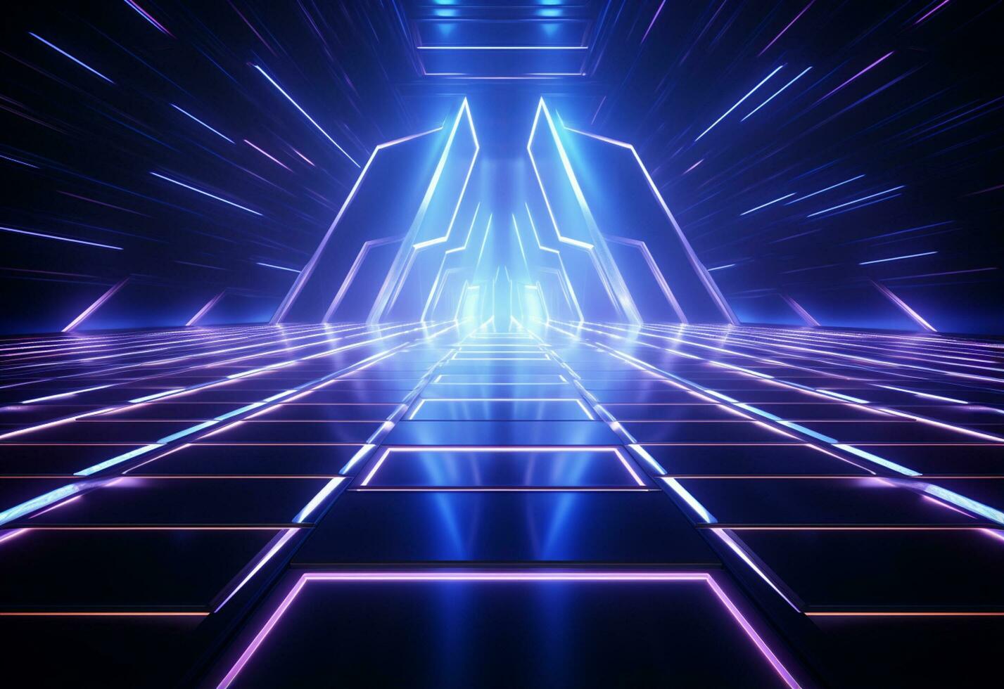 Ai Generative Neon illuminated futuristic backdrop realistic image, ultra hd, high design very detailed photo