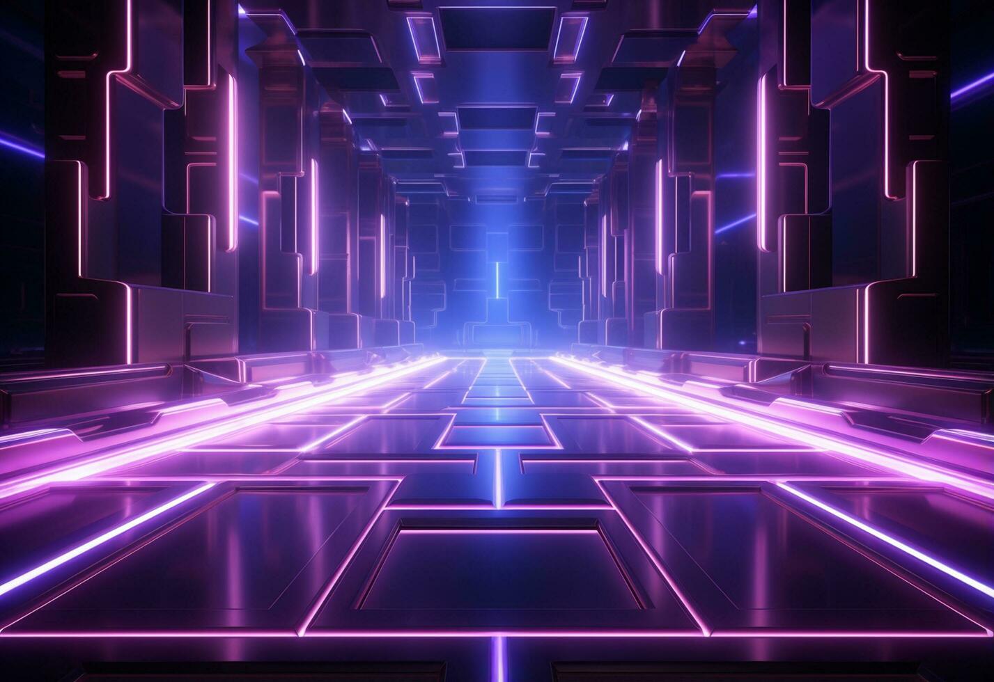 Ai Generative Neon illuminated futuristic backdrop realistic image, ultra hd, high design very detailed photo