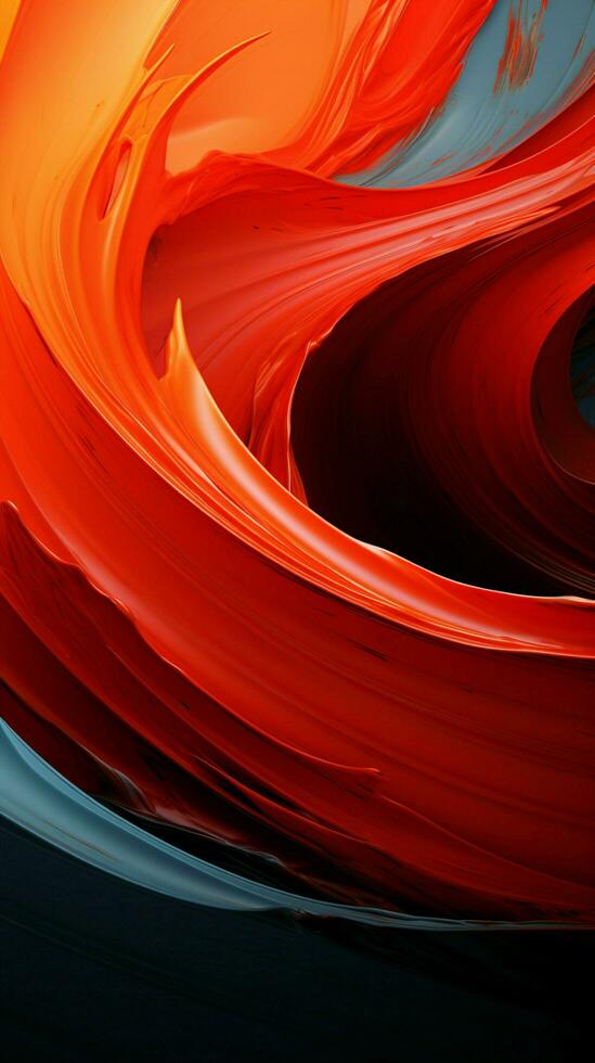 Dynamic brush strokes Wallpaper featuring red lines with speedy and fine style Vertical Mobile Wallpaper AI Generated photo