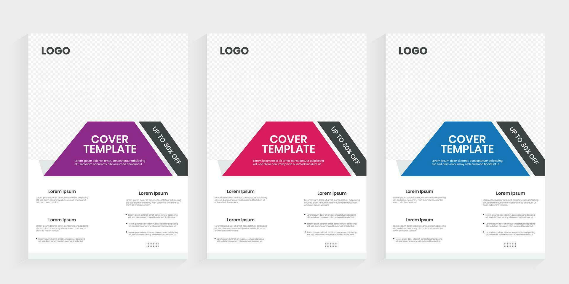 One sided new minimal type brochure flyer cover design with eps-10 source file vector