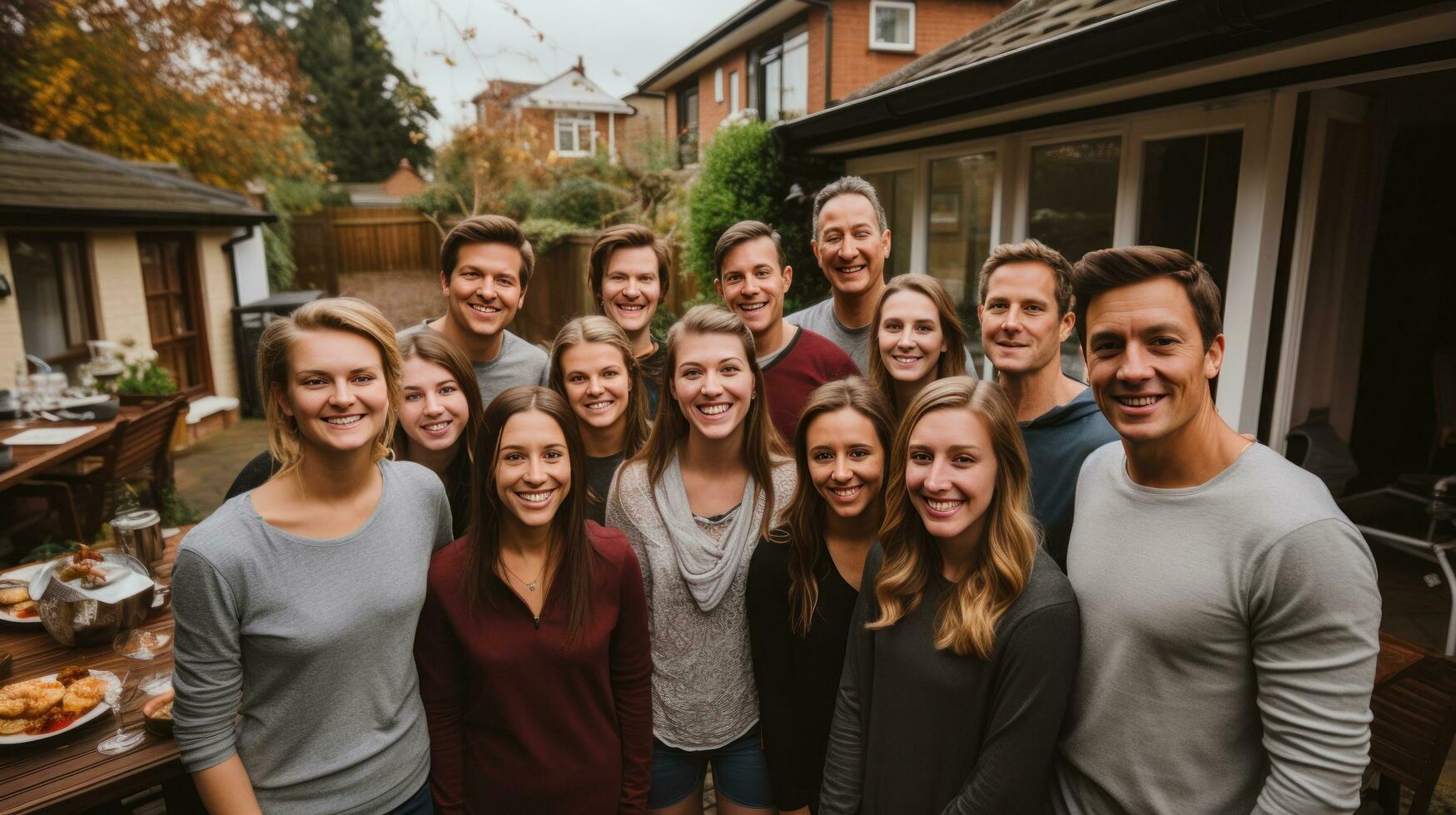 Friends and family taking a group photo