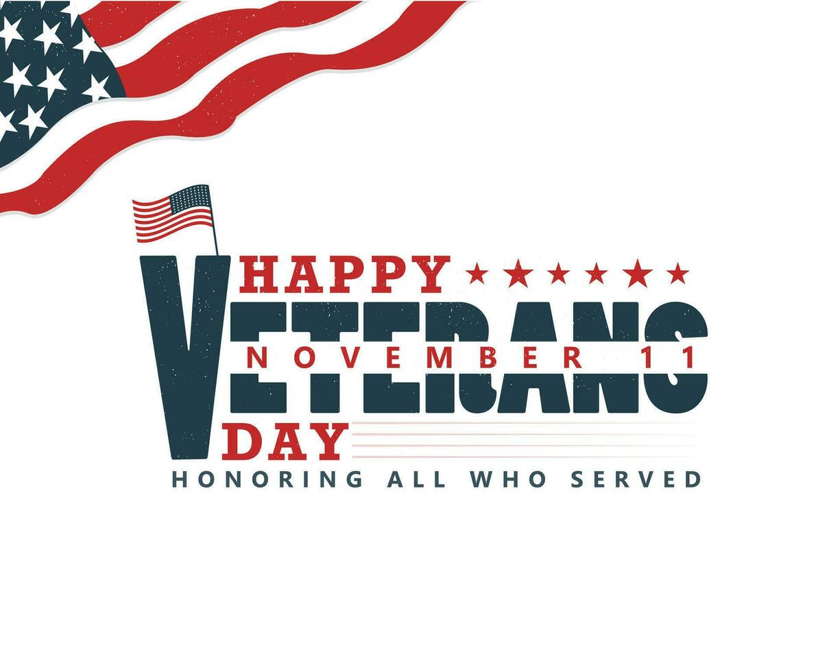 noviembre 11, unido estado de America, EE.UU veteranos día ilustración con americano bandera y soldados vector