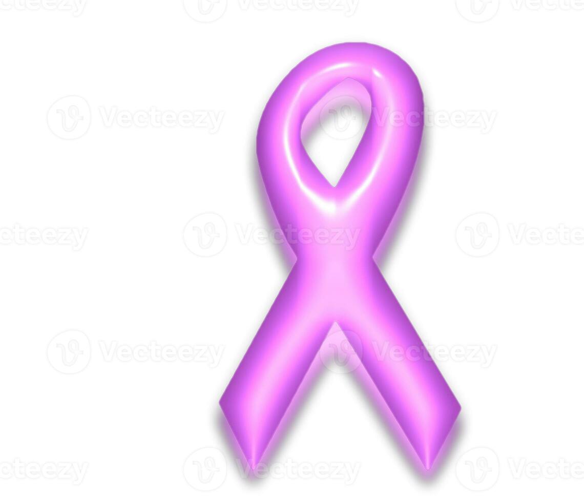 pink ribbons on white photo