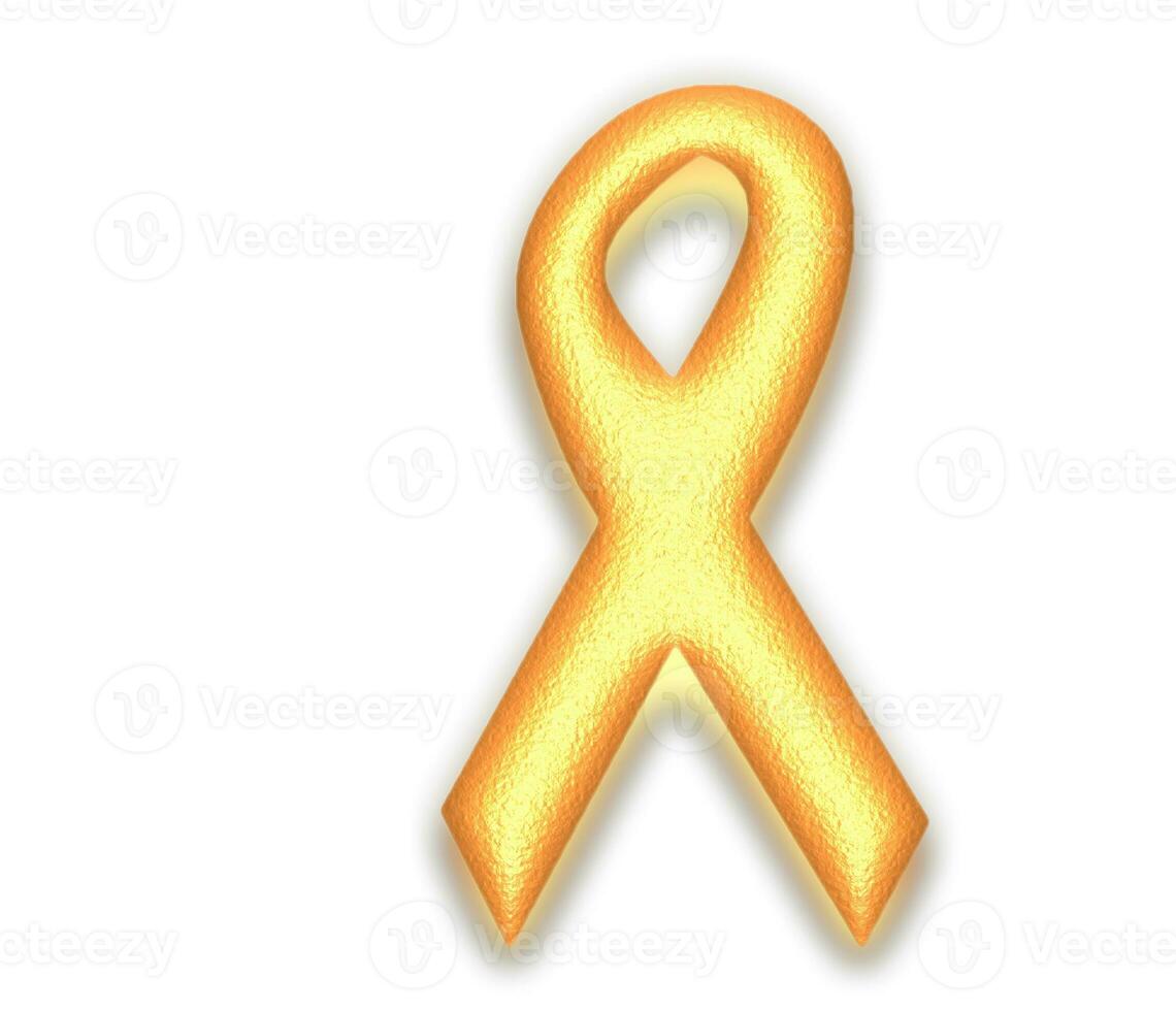 yellow ribbon on white photo