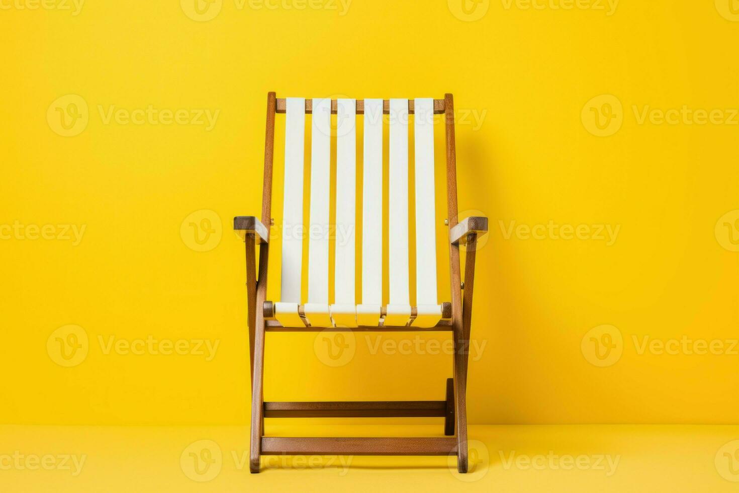 Deck chair. Generate Ai photo