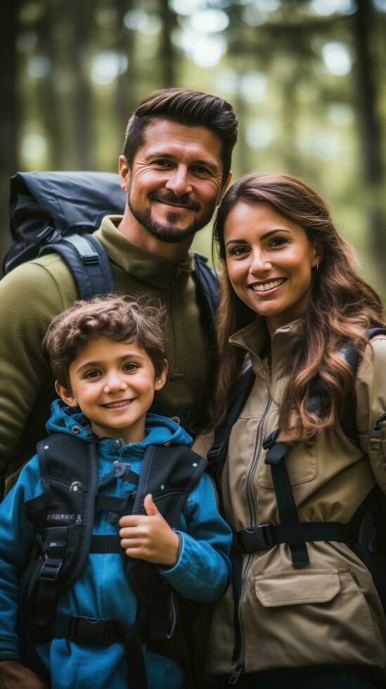 lleno de naturaleza familia aventuras en el bosque foto