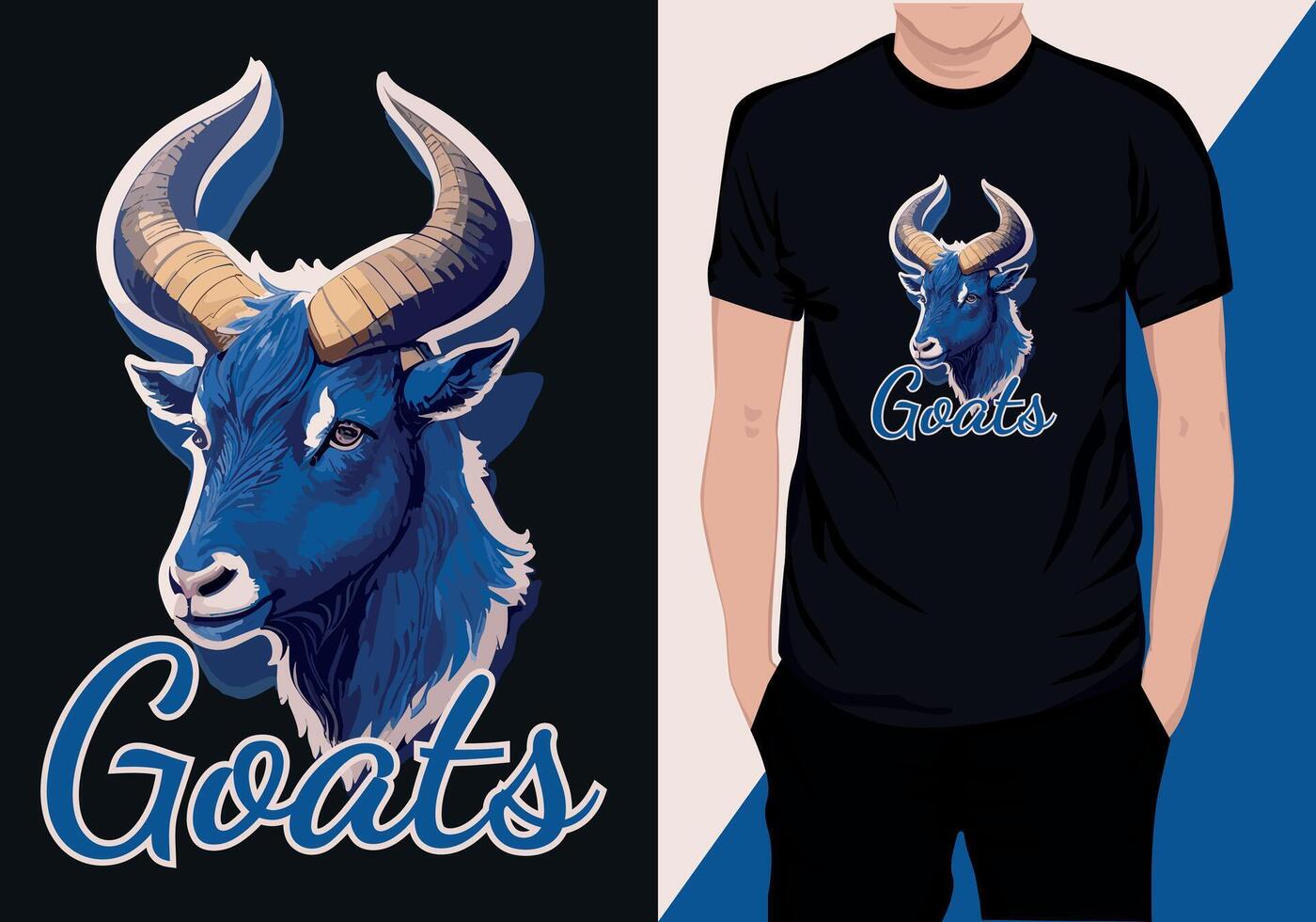 Goat T Shirt Design vector