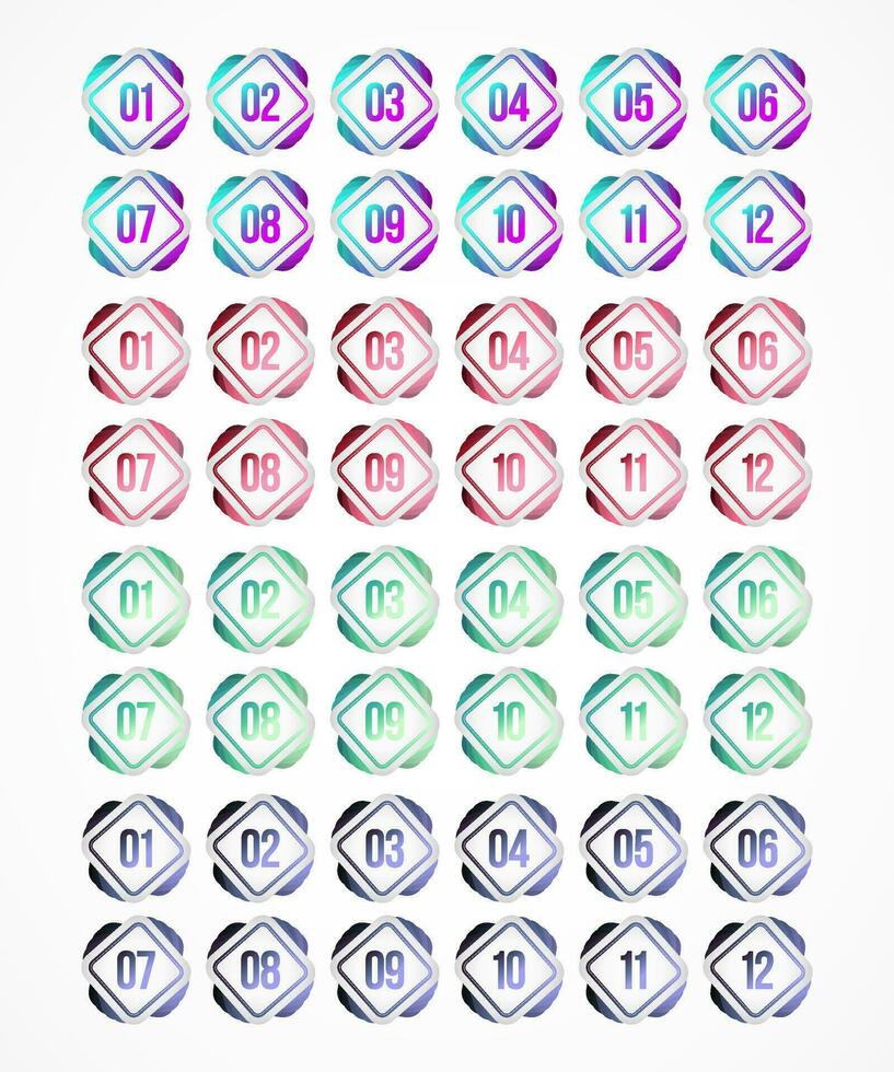 resumen multi capa diamante forma bala numeración vector