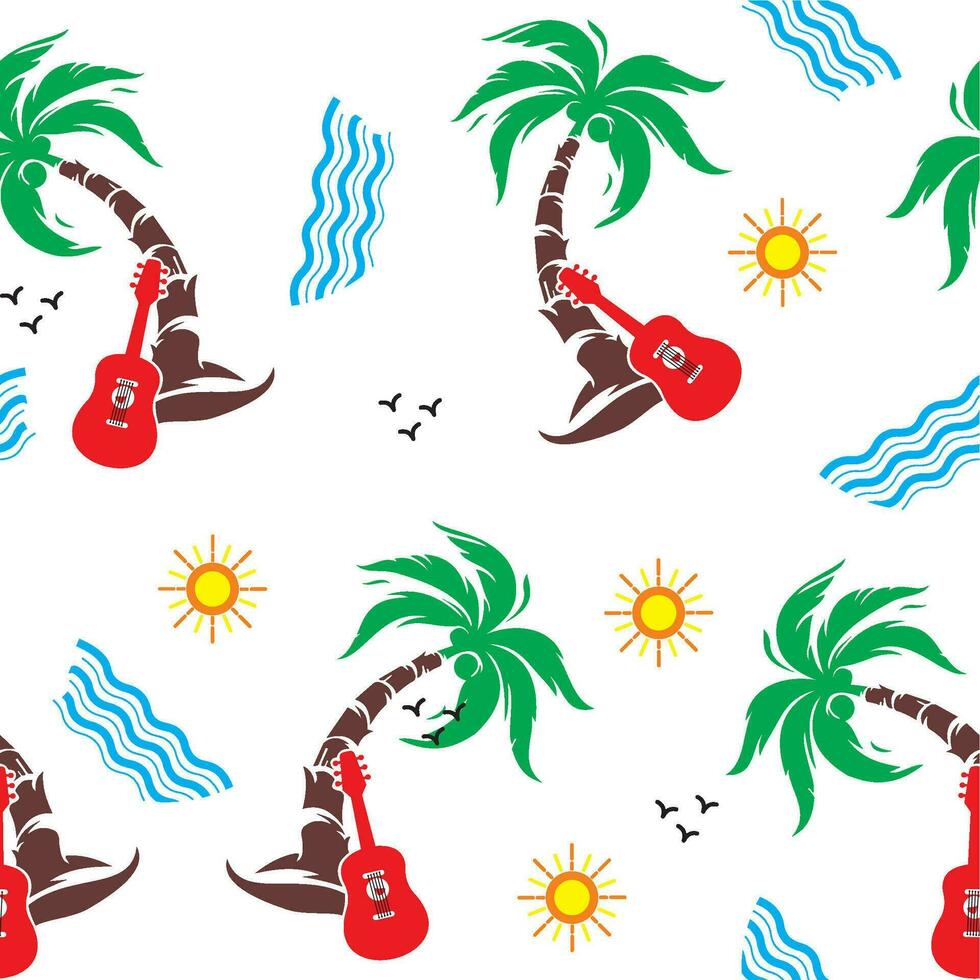 Palm tree seamless pattern vector